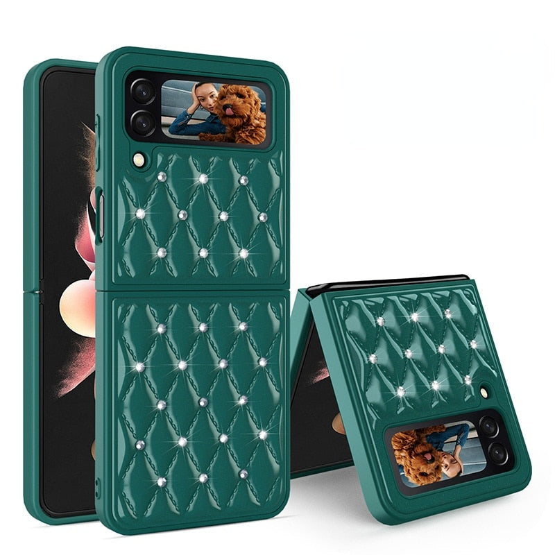 Creative Electroplating Diamond Protective Cover For Samsung Galaxy Z Flip Series