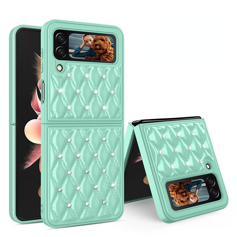 Creative Electroplating Diamond Protective Cover For Samsung Galaxy Z Flip Series