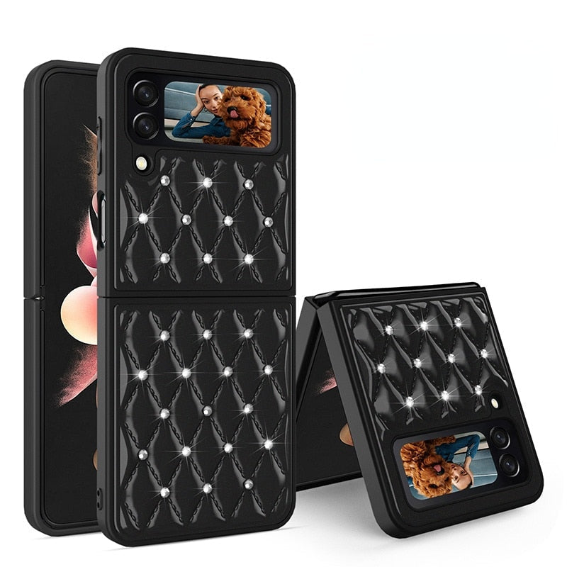 Creative Electroplating Diamond Protective Cover For Samsung Galaxy Z Flip Series