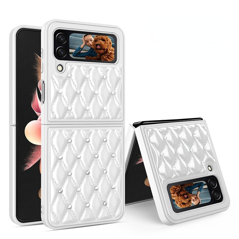Creative Electroplating Diamond Protective Cover For Samsung Galaxy Z Flip Series