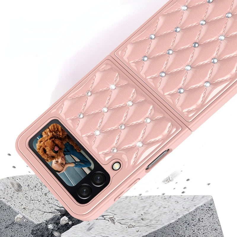 Creative Electroplating Diamond Protective Cover For Samsung Galaxy Z Flip Series