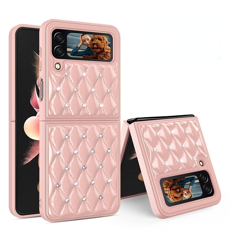 Creative Electroplating Diamond Protective Cover For Samsung Galaxy Z Flip Series