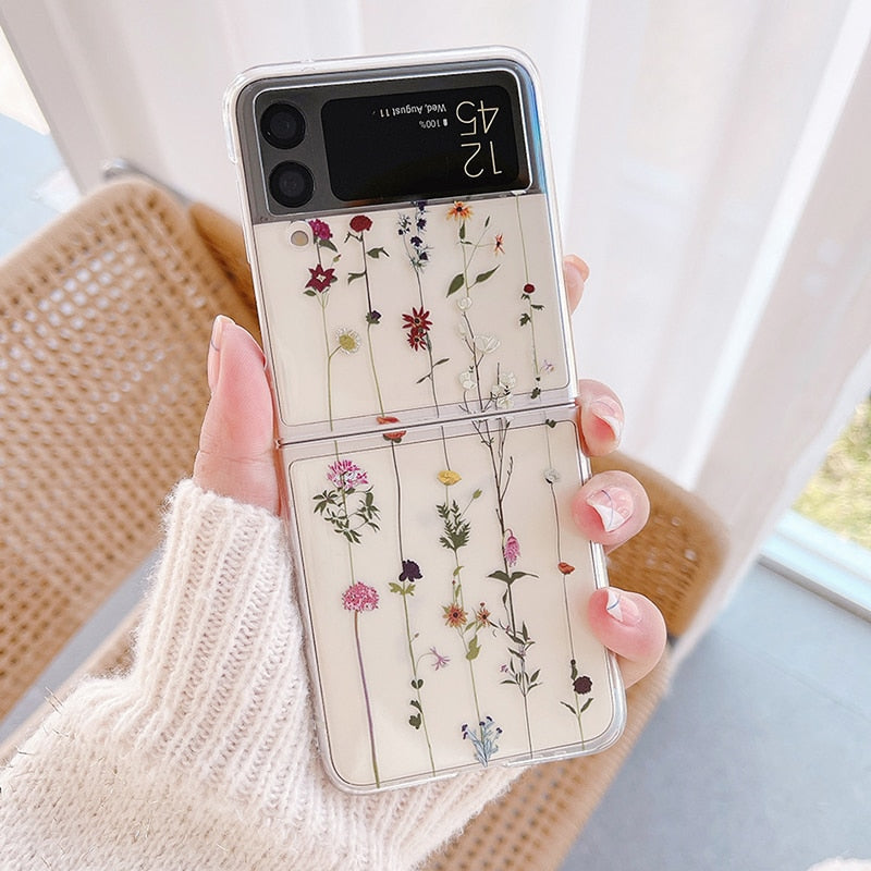 Cute Flowers Phone Case For Samsung Galaxy Z Flip 4