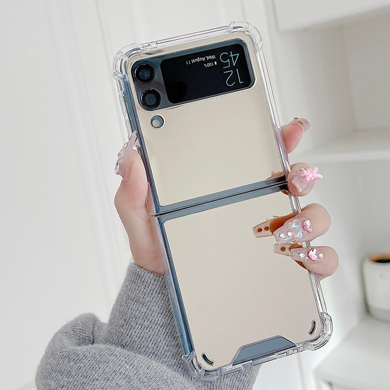Shockproof Mirror Phone Case For Samsung Galaxy Z FLIP Series