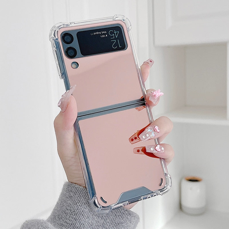 Shockproof Mirror Phone Case For Samsung Galaxy Z FLIP Series