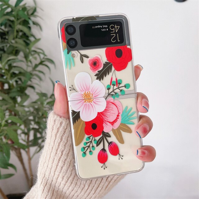 Flower Painting Case For Samsung Galaxy Z Flip Series