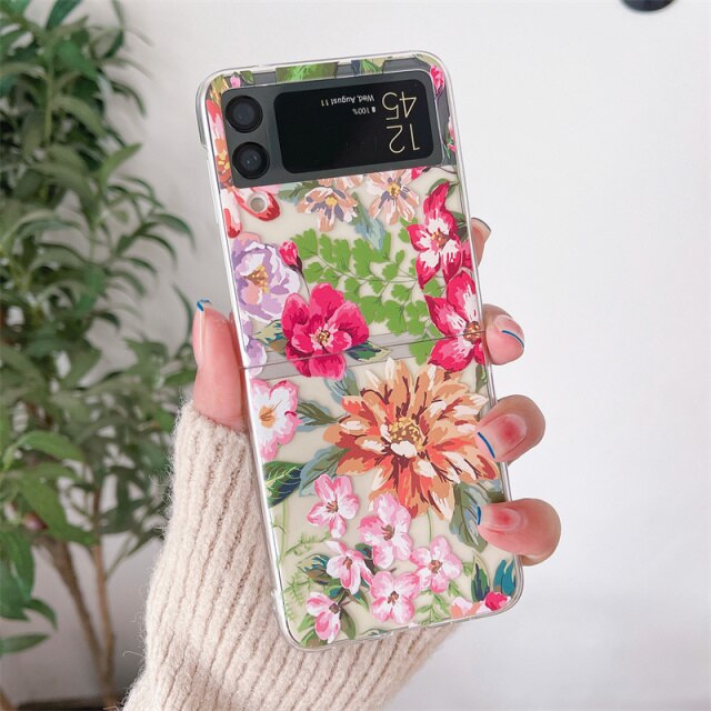 Flower Painting Case For Samsung Galaxy Z Flip Series