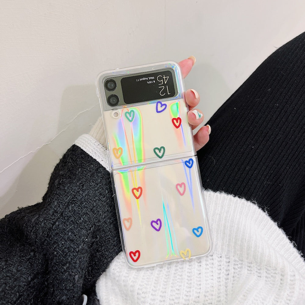 Cute Love Heart Case for Samsung Galaxy Z Flip Series