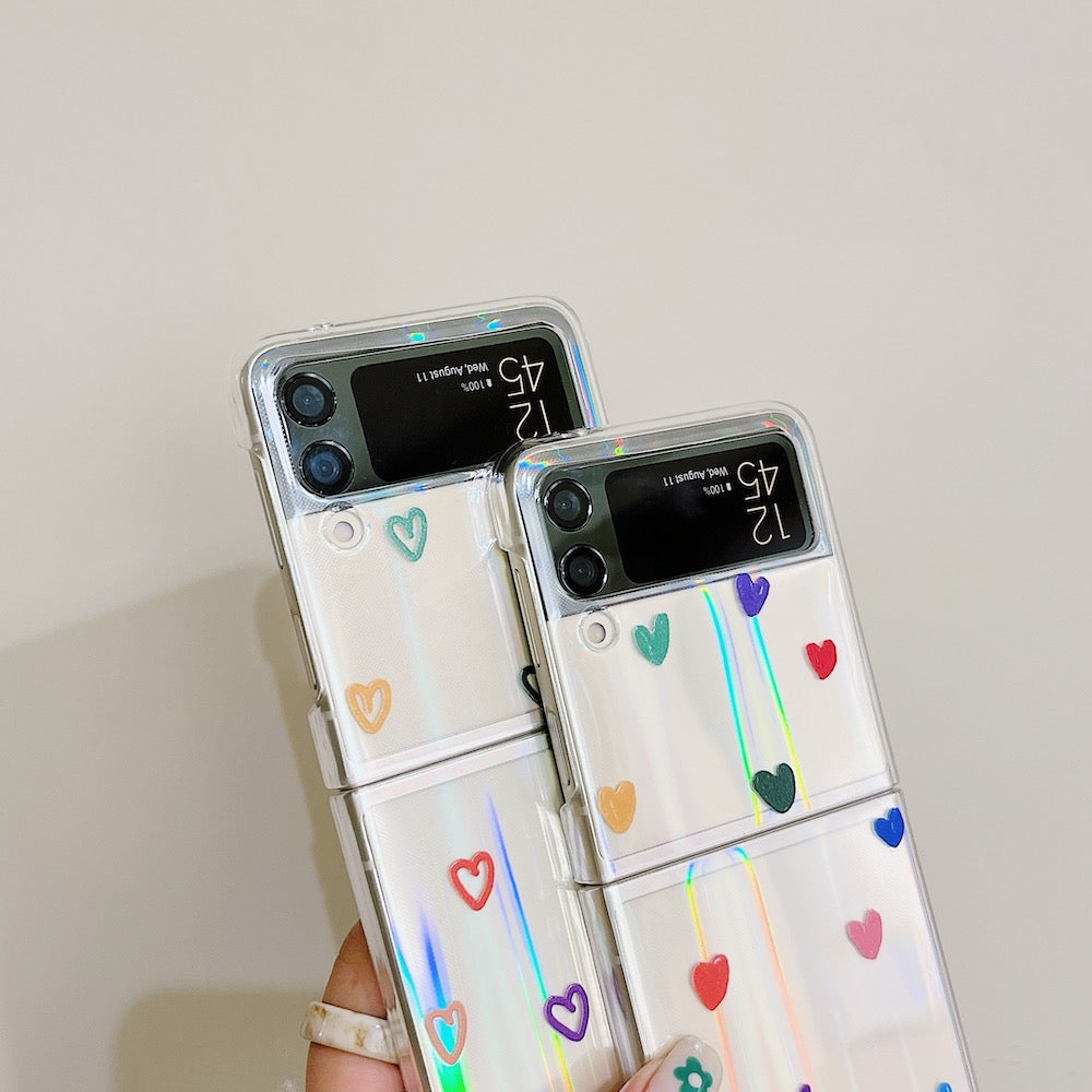 Cute Love Heart Case for Samsung Galaxy Z Flip Series