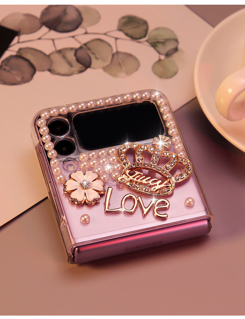 Fashion Crown Rhinestone Case For Samsung Galaxy Z Flip Series