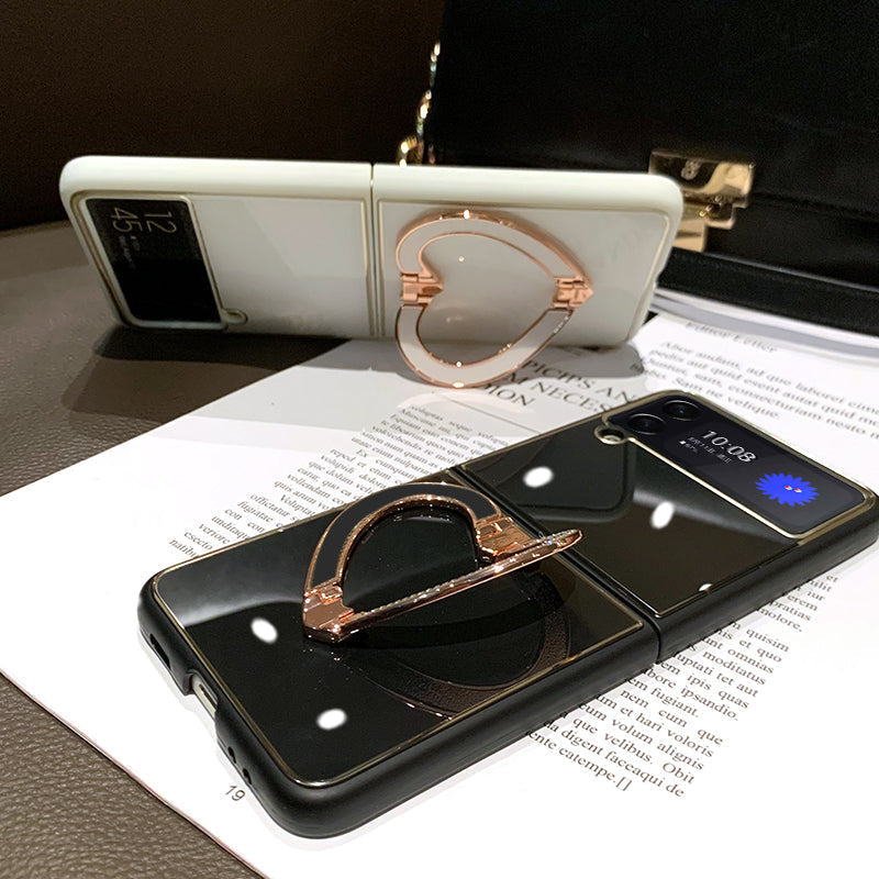 Luxury Heart Bracket Case For Samsung Galaxy Z Flip Series