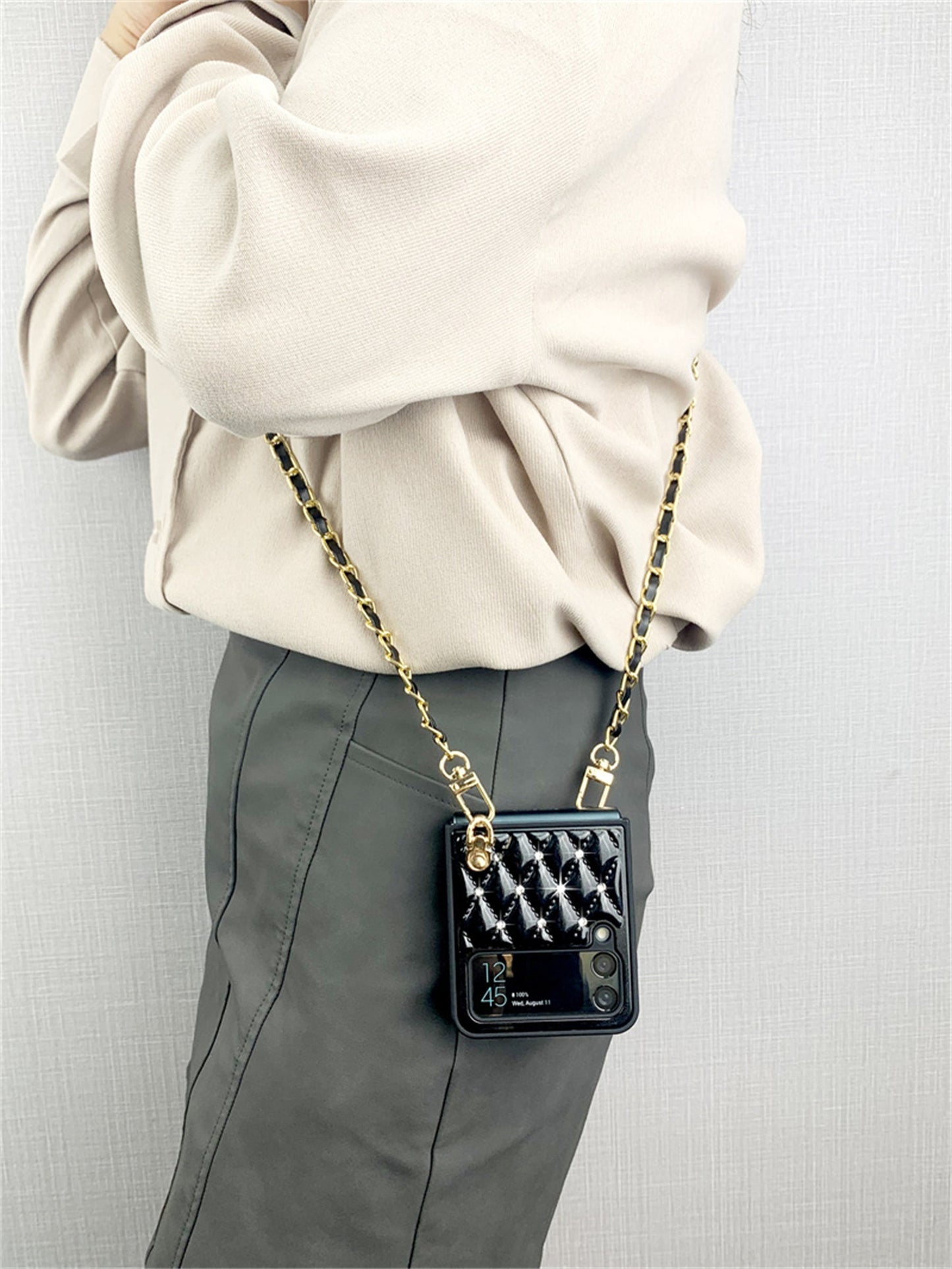 Luxury Crossbody Leather Case for Samsung Galaxy Z Flip Series