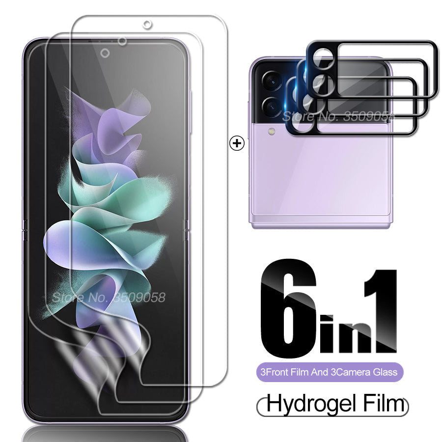 6IN1 3D Curved Camera Protector Glass For Samsung Z Flip Series