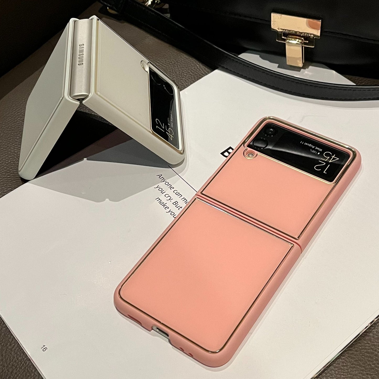 Plating Acrylic Phone Cover For Galaxy Z Flip Series