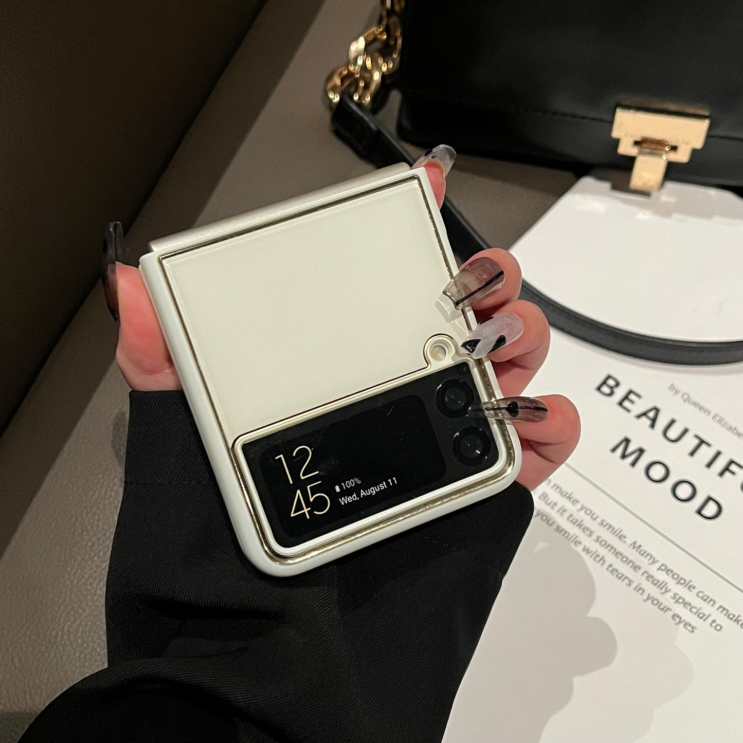 Plating Acrylic Phone Cover For Galaxy Z Flip Series