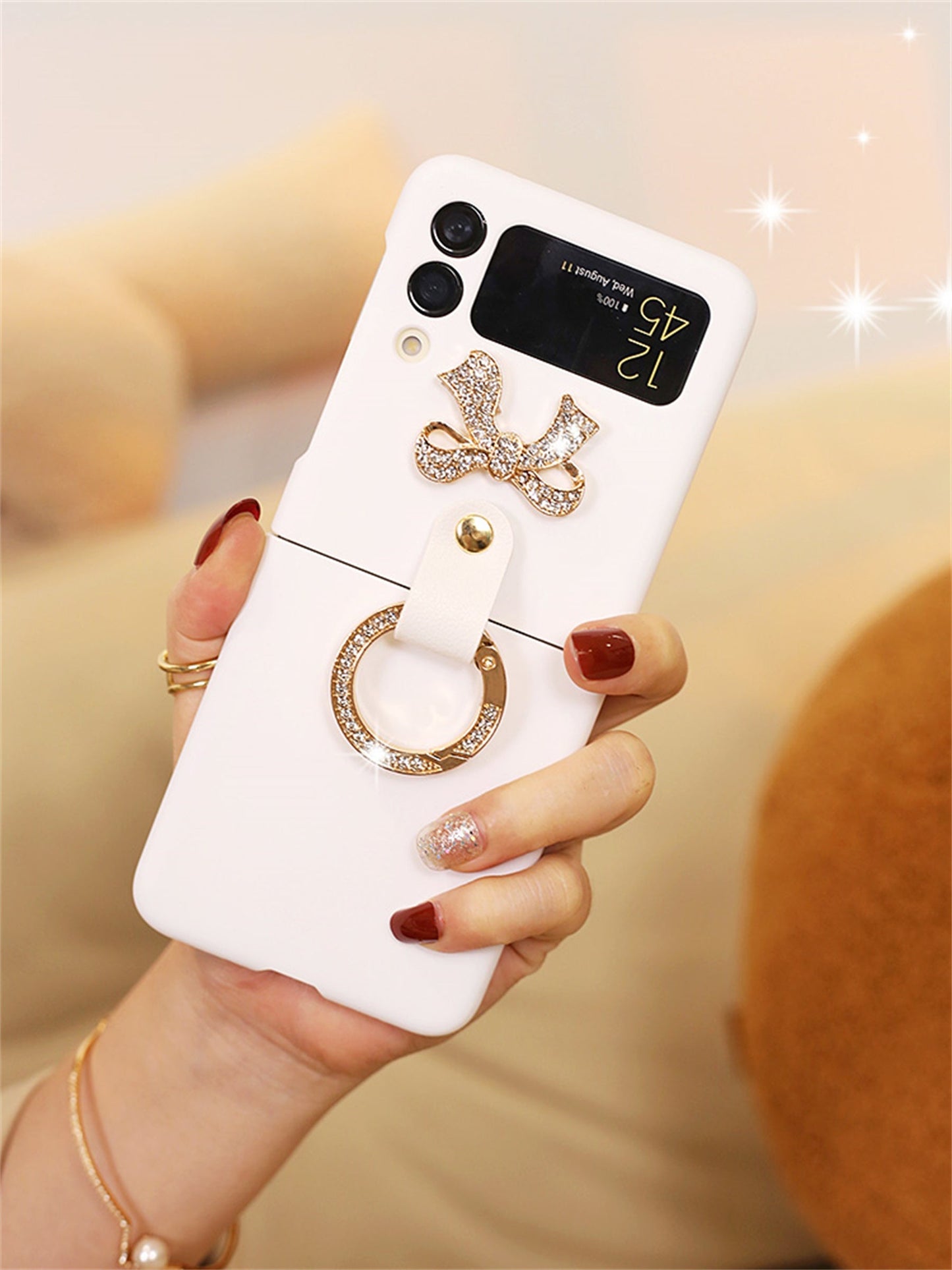 Luxury Crossbody Leather Strap Case for Galaxy Z Flip Series