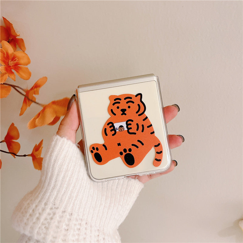 Cute Tiger Pendant Case for Galaxy Z Flip Series
