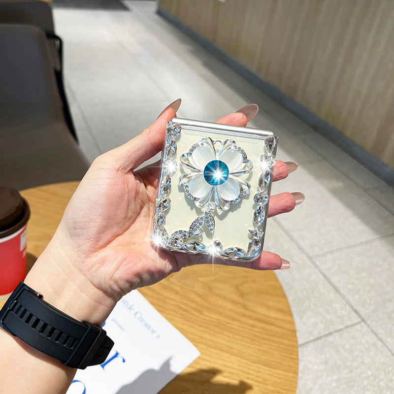 Luxury Rhinestone Flower Case For Samsung Galaxy Z Flip Series