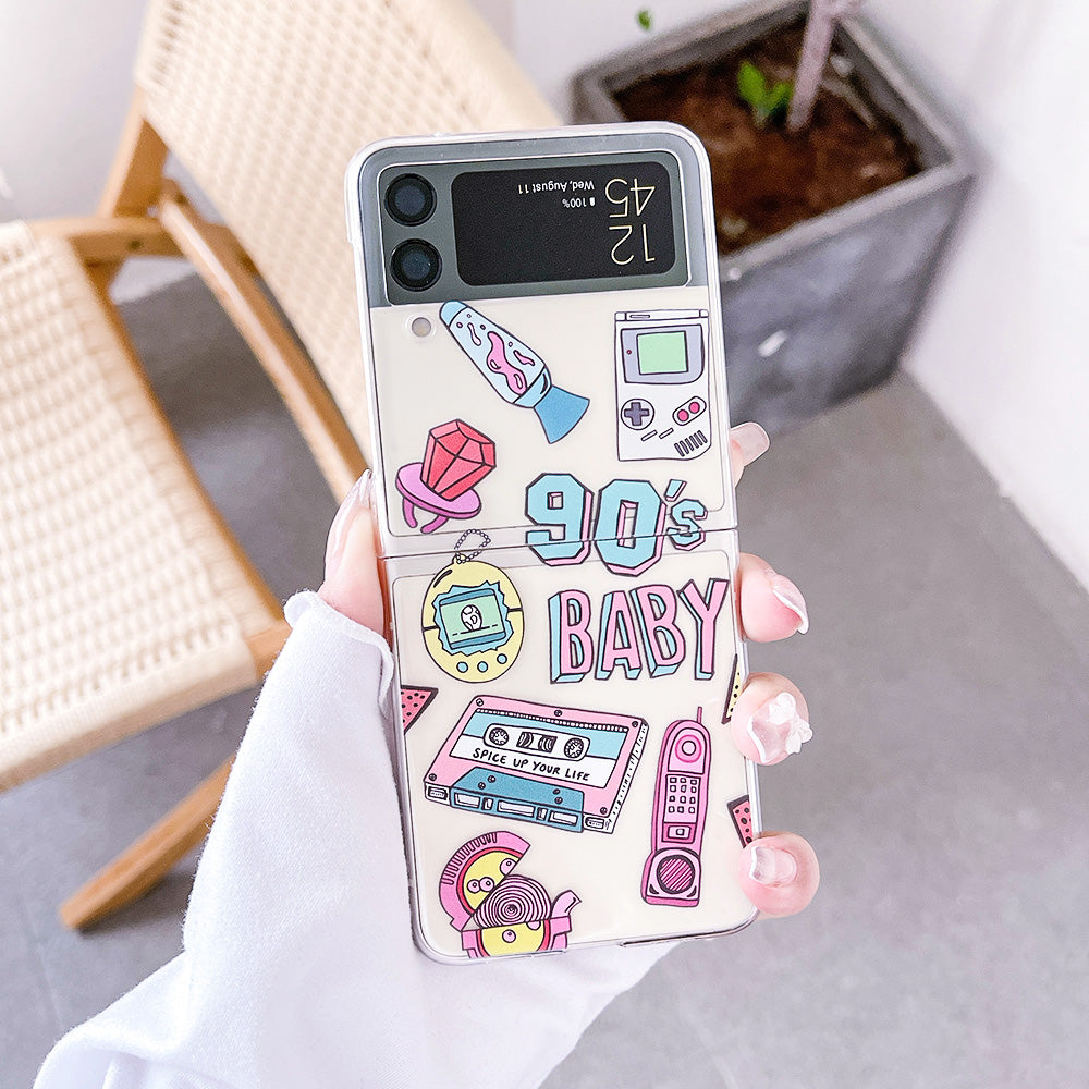 Retro Painted Case With Bracelet For Galaxy Z FLIP Series