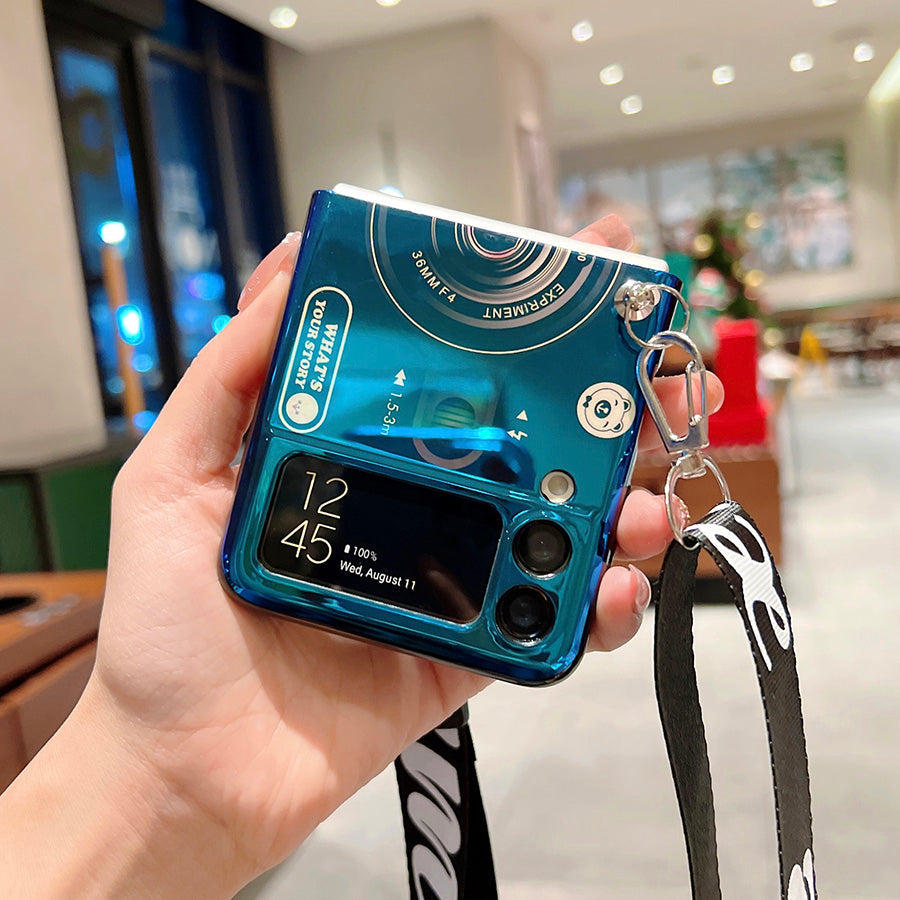 Retro Shoulder Strap Case For Samsung Galaxy Z FLIP Series
