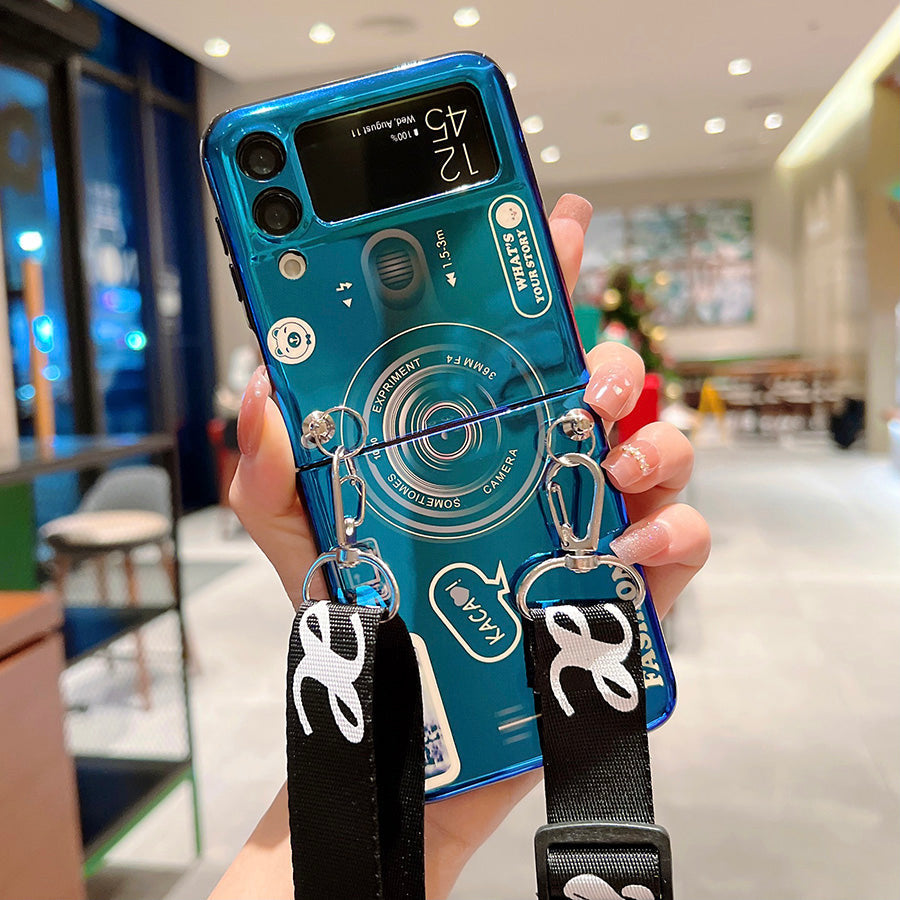 Retro Shoulder Strap Case For Samsung Galaxy Z FLIP Series