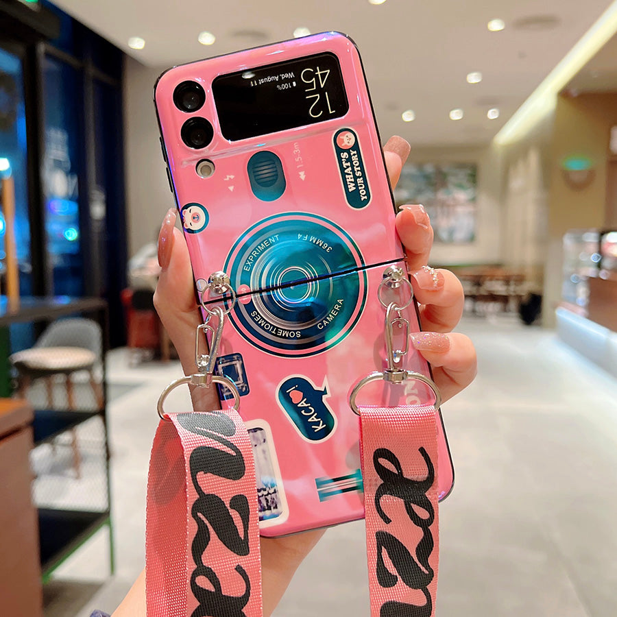 Retro Shoulder Strap Case For Samsung Galaxy Z FLIP Series