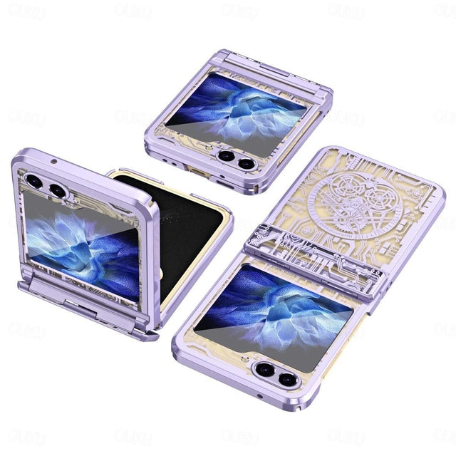 Glossy Checkered Case for Galaxy Z Flip Series – Scratch-Resistant & Shockproof