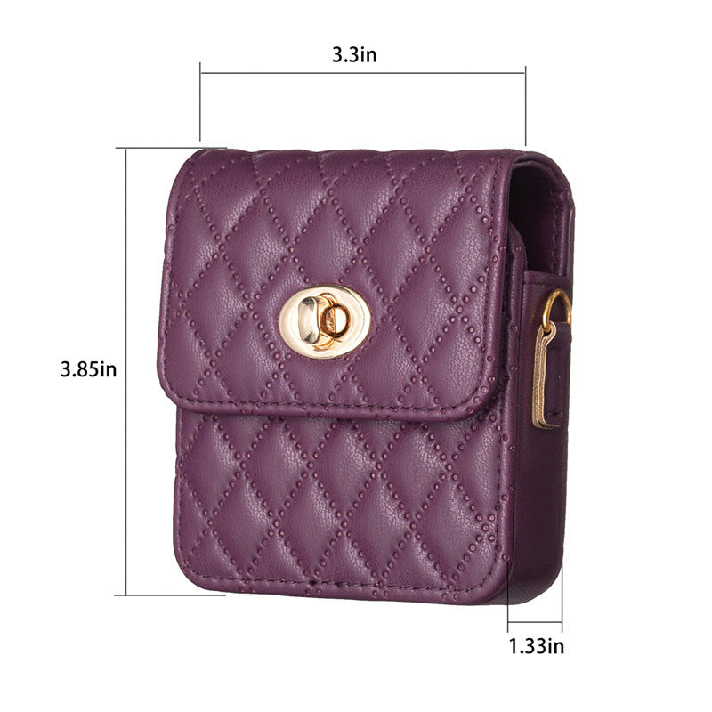 Luxury Quilted Flip Case for Samsung Galaxy Z Flip Series – Mini Handbag Design