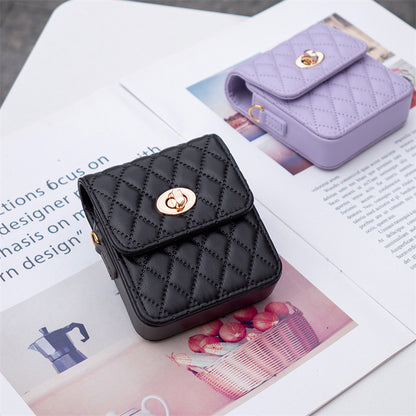 Luxury Quilted Flip Case for Samsung Galaxy Z Flip Series – Mini Handbag Design