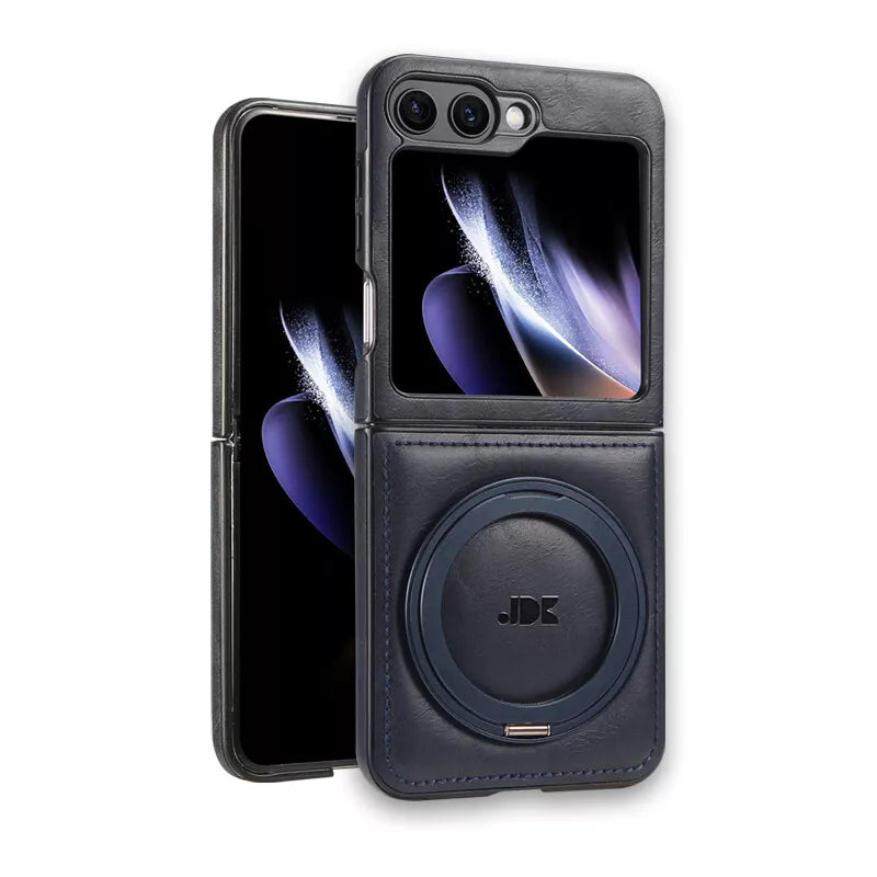 Ring Case for Samsung Galaxy Z Flip 7/6/5/4 – Shockproof Leather Cover