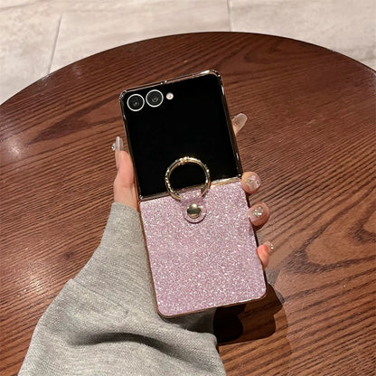 Glitter Case with Ring for Samsung Galaxy Z Flip – Sparkly Protective Cover