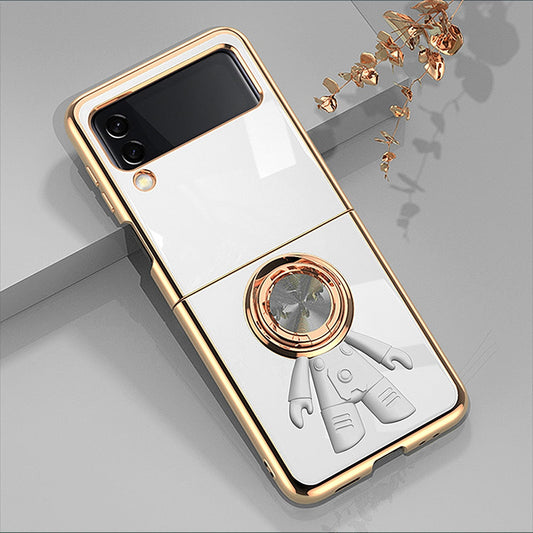 Magnetic Astronaut Holder Plating Case For Samsung Galaxy Z Flip Series