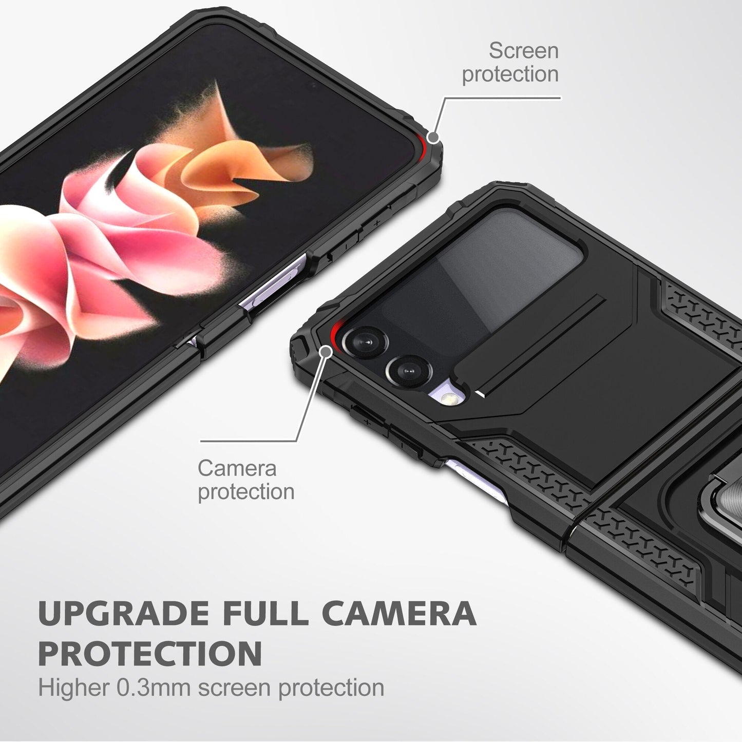 Shockproof Armor Case Stand for Samsung Galaxy Z Flip Series