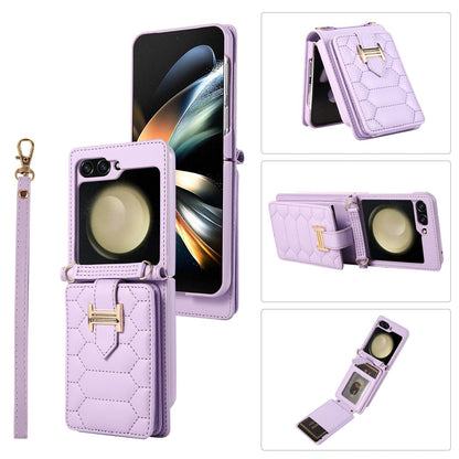 Luxury Crossbody Leather Case For Samsung Galaxy Z Flip