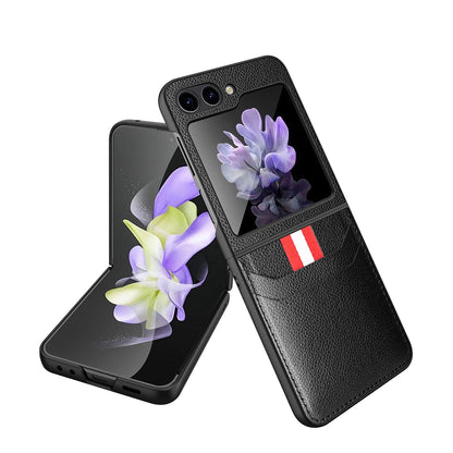 Leather Case with Card Holder for Samsung Galaxy Z Flip Series