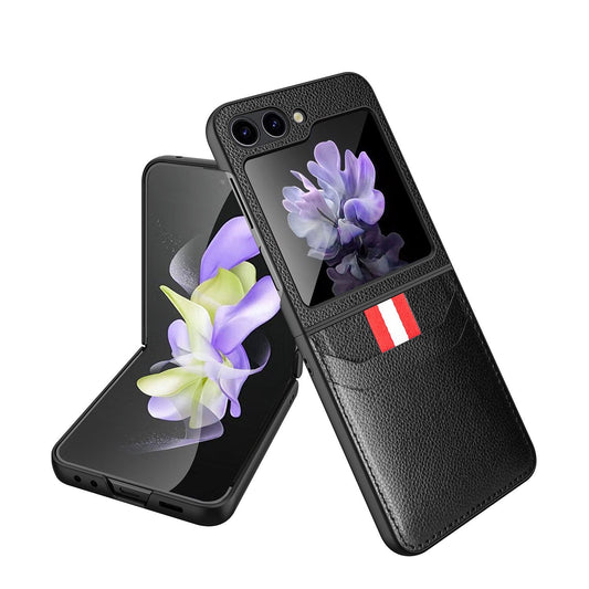 Leather Case with Card Holder for Samsung Galaxy Z Flip Series