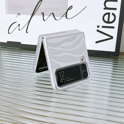Luxury Zebra Pattern Transparent Case for Samsung Galaxy Z Flip 4
