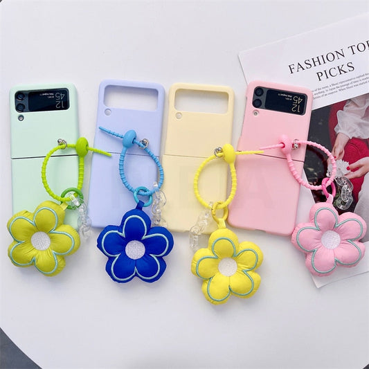 Cute Flower Pendant Case For Samsung Galaxy Z Flip Series