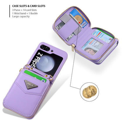Leather Crossbody Wallet  Case for Z Flip Series