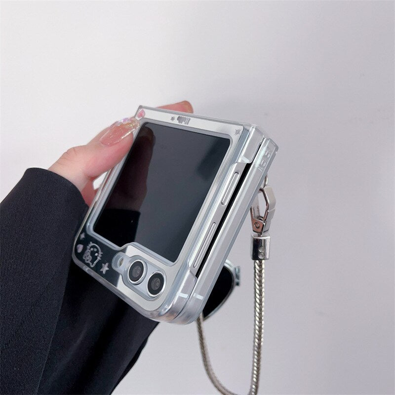 Cute Cartoon Mirror Case For Samsung Galaxy Z Flip