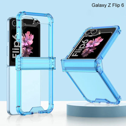 Transparent Case with Hinge Protection For Samsung Galaxy Z Flip