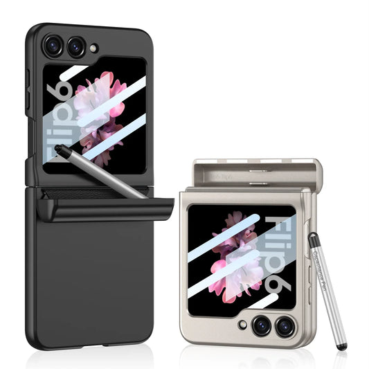 Shockproof Case with Magnetic Hinge Protection and Touch Pen for Samsung Galaxy Z Flip 7 & 6