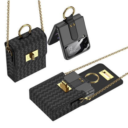 Luxury Leather Mini Bag for Samsung Galaxy Z Flip 4