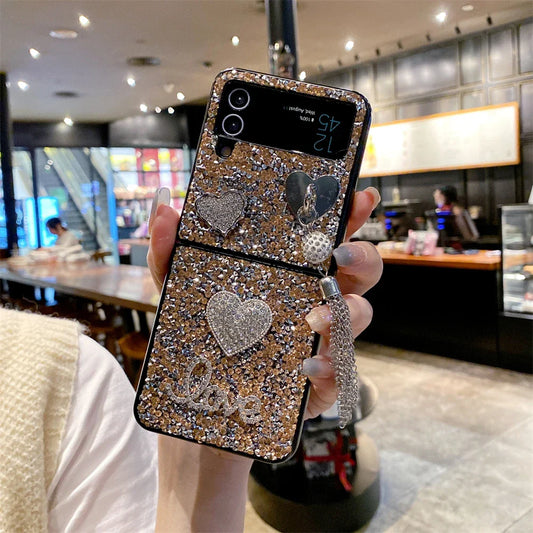 Luxury Heart Diamond Case for Samsung Galaxy Z Flip 7 & 6