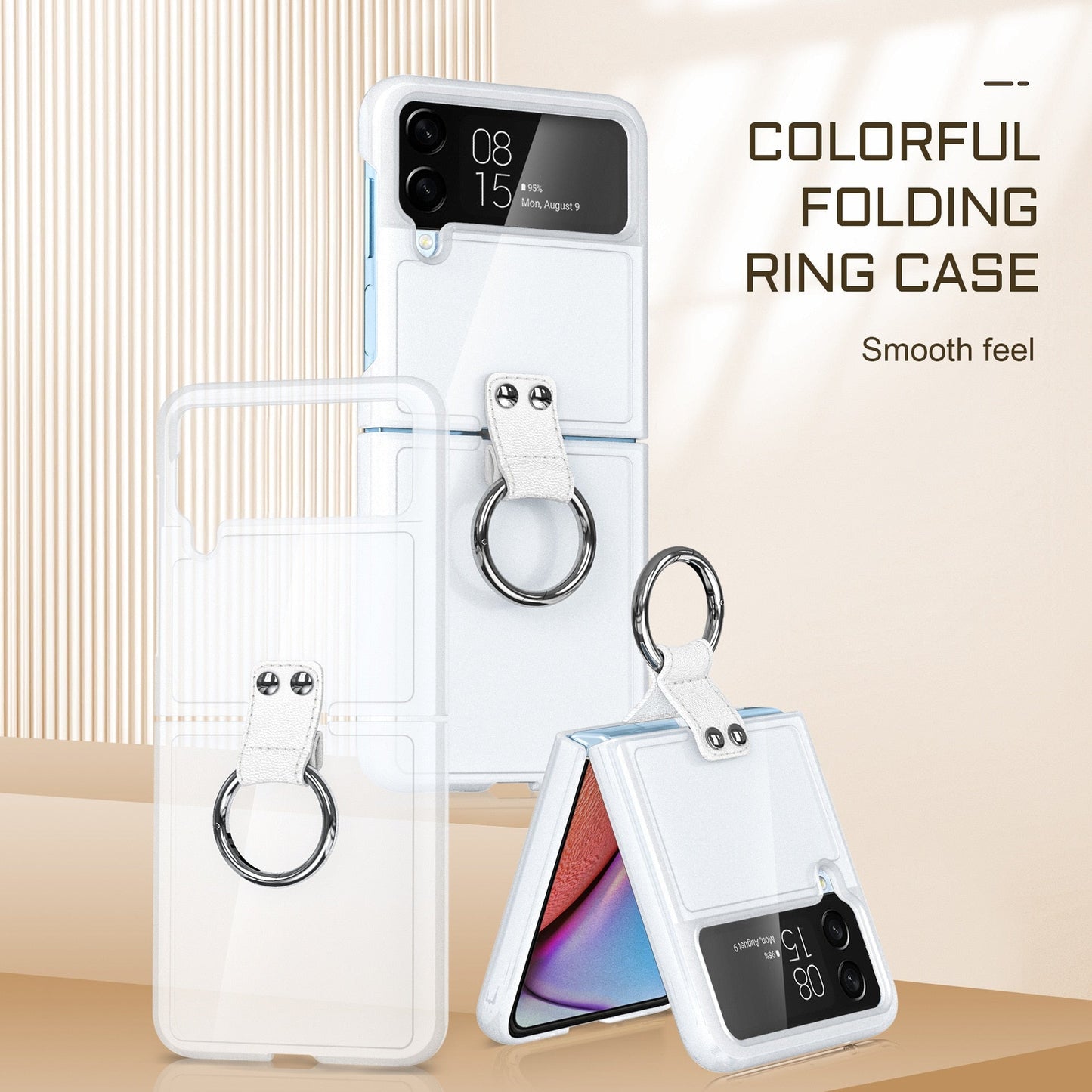Luxury Ring Holder Case With Lanyard For Samsung Galaxy Z Flip 4
