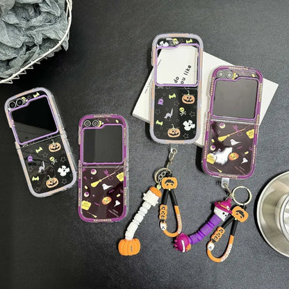 Happy Halloween Pumpkin Ghost Case for Samsung Galaxy Z Flip 4/5/6/7