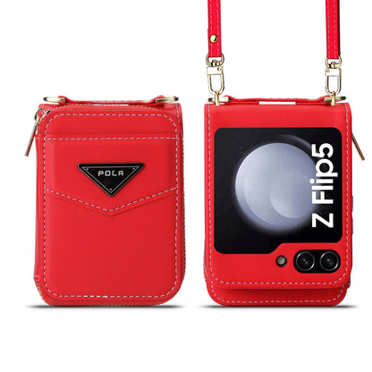 Leather Crossbody Wallet  Case for Z Flip Series