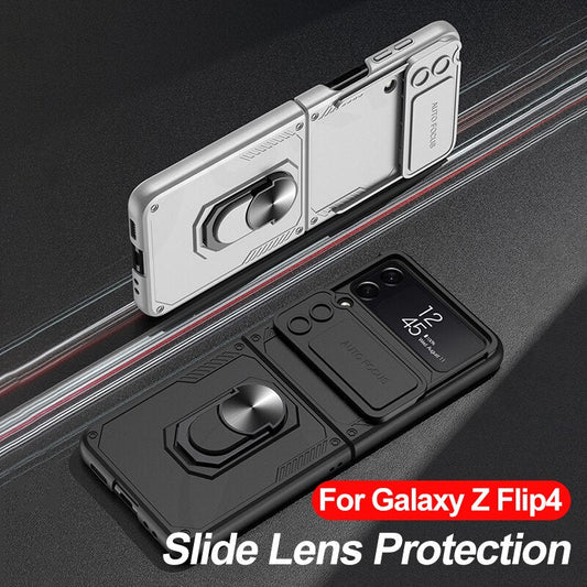 Armor Case with Camera Protection & Ring Stand For Samsung Galaxy Z Flip Series