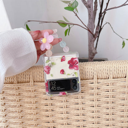 Cute Rose Flower Bracelet Case for Samsung Galaxy Z Flip Series