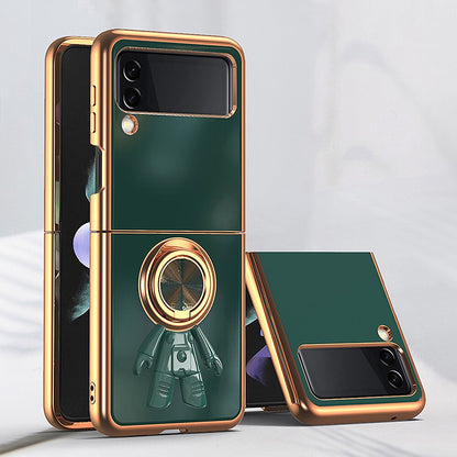 Magnetic Astronaut Holder Plating Case For Samsung Galaxy Z Flip Series
